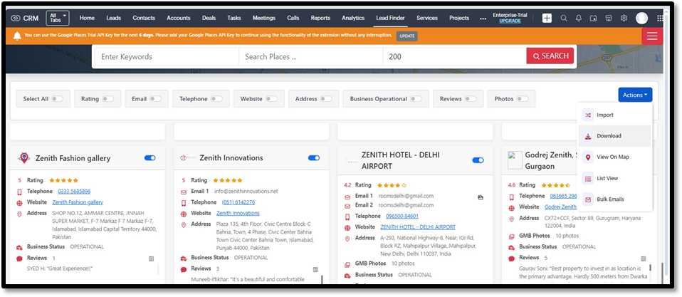 LeadFinder Data Download