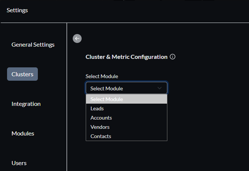 MapView Cluster Module Selection