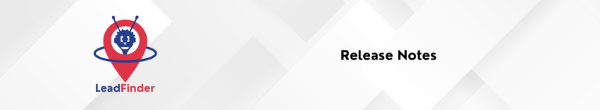 LeadFinder - Release Notes