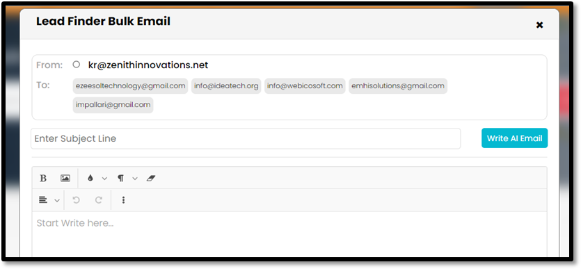 LeadFinder Bulk Emails