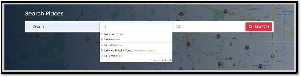 LeadFinder Location Search